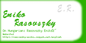 eniko rasovszky business card